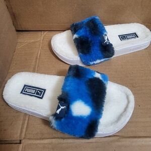 Puma Leadcat 2.0 Fluffy Tie-Dye Slide Sandals Women Size 7 NWOT